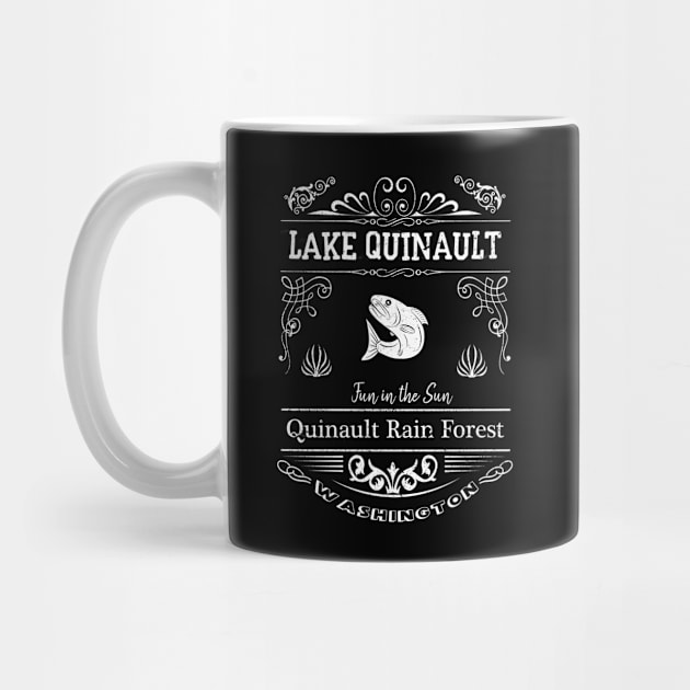 Lake Quinault Washington travel souvenir by artsytee